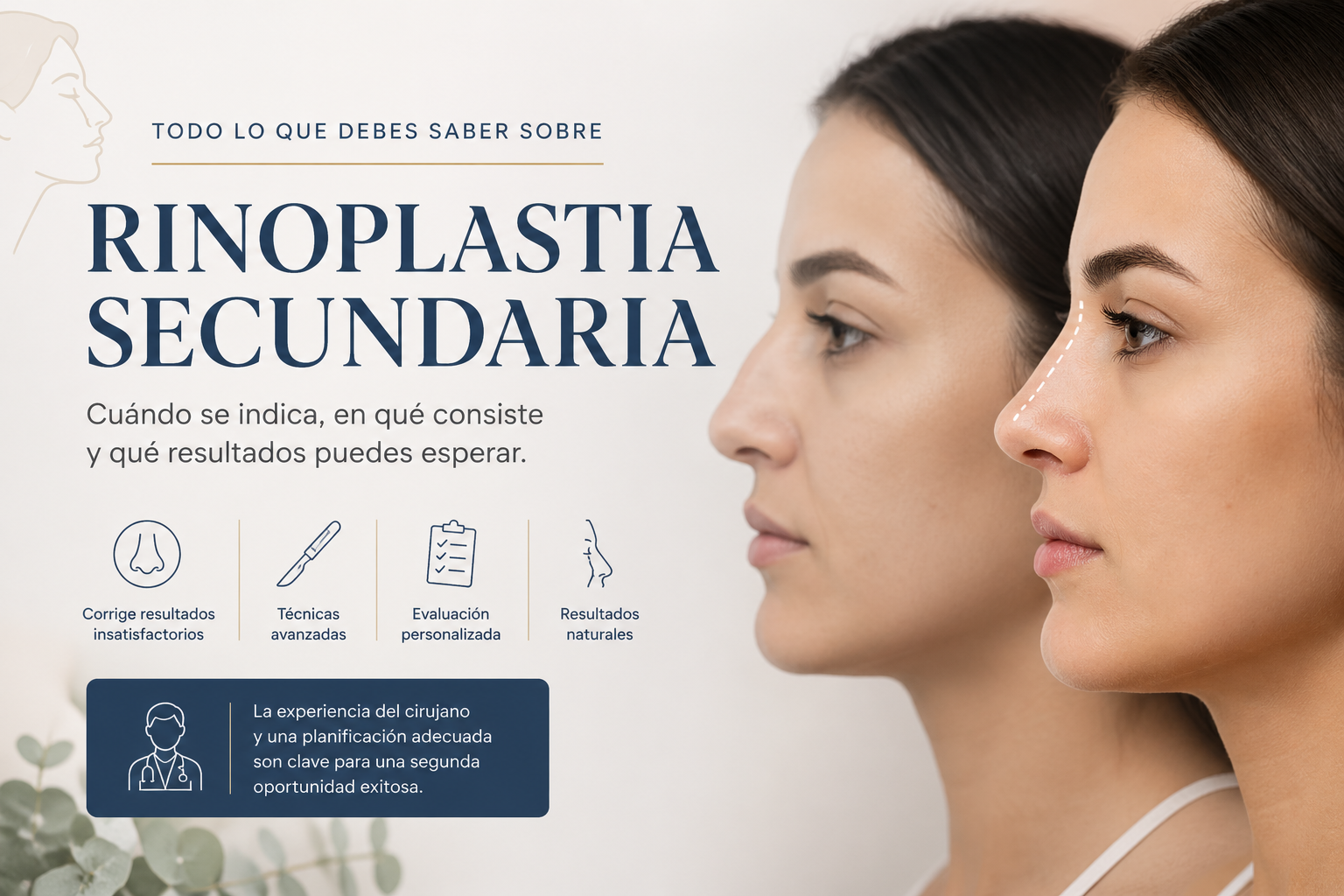 rinoplastia secundaria o de revisión en CDMX - Dr. José Luis Sanjurjo, especialista en cirugía de nariz