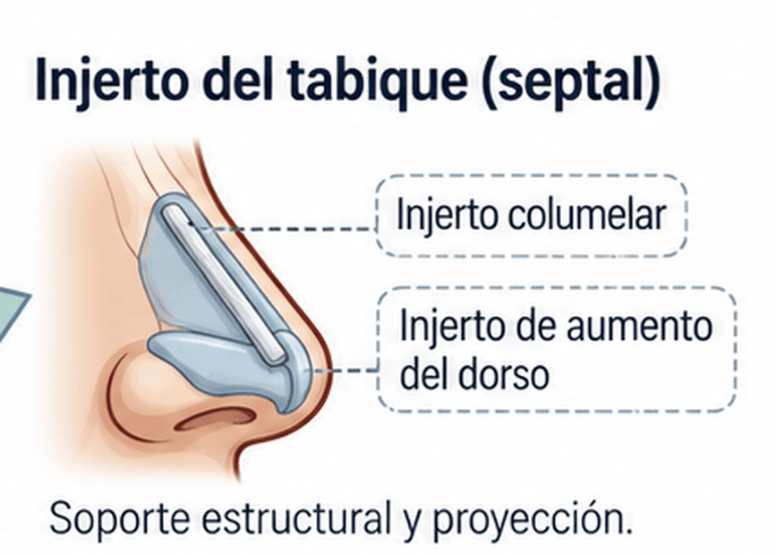 Injerto de cartílago septal en rinoplastia